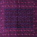 Square Machine Washable Persian Purple Traditional Area Rugs, wshtr1817pur