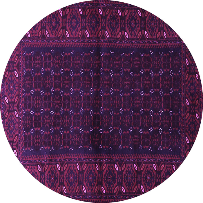 Round Machine Washable Persian Purple Traditional Area Rugs, wshtr1817pur