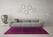 Machine Washable Persian Pink Traditional Rug in a Living Room, wshtr1817pnk