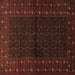 Square Machine Washable Persian Brown Traditional Rug, wshtr1817brn