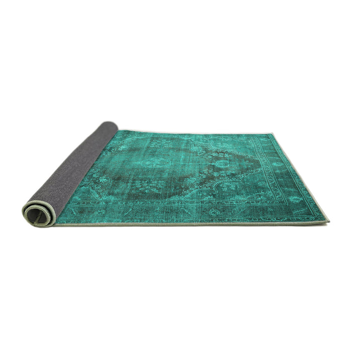 Sideview of Persian Turquoise Traditional Rug, tr1818turq