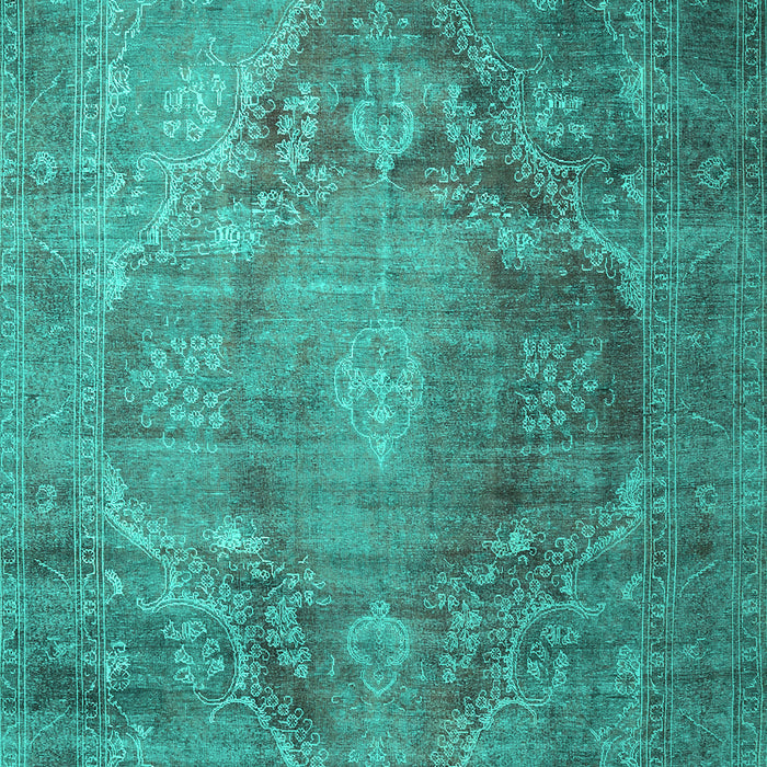 Machine Washable Persian Turquoise Traditional Area Rugs, wshtr1818turq