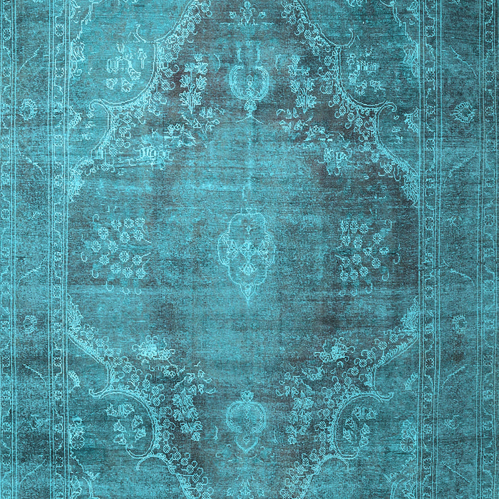 Machine Washable Persian Light Blue Traditional Rug, wshtr1818lblu