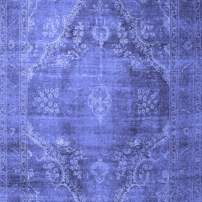 Machine Washable Persian Blue Traditional Rug, wshtr1818blu