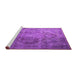 Sideview of Machine Washable Persian Purple Traditional Area Rugs, wshtr1818pur