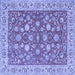 Square Persian Blue Traditional Rug, tr181blu