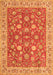 Serging Thickness of Machine Washable Persian Orange Traditional Area Rugs, wshtr181org