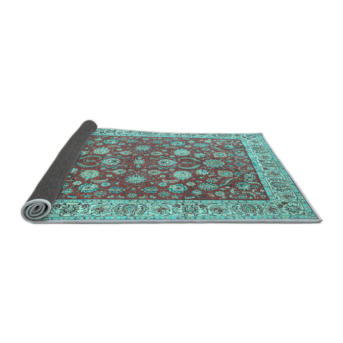 Sideview of Persian Light Blue Traditional Rug, tr181lblu