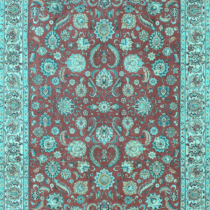 Machine Washable Persian Light Blue Traditional Rug, wshtr181lblu