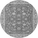 Machine Washable Persian Gray Traditional Rug, wshtr181gry