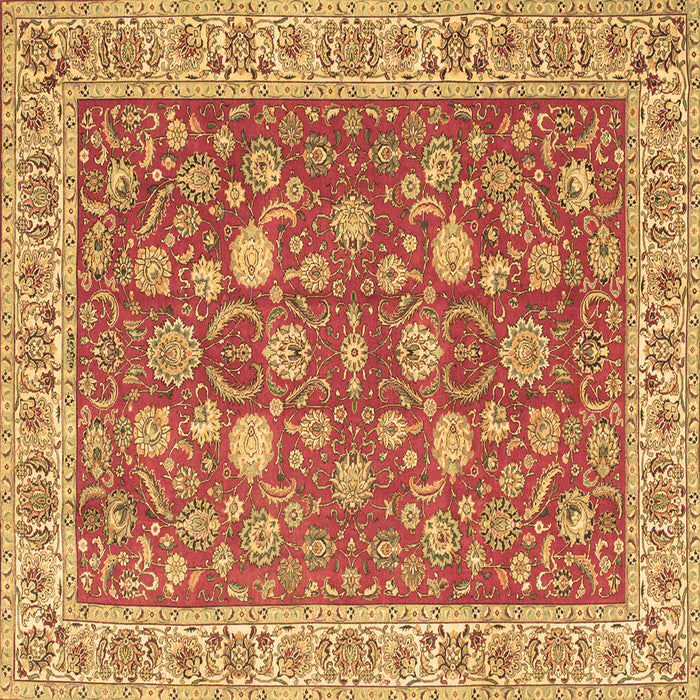 Square Machine Washable Persian Brown Traditional Rug, wshtr181brn