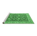 Sideview of Machine Washable Persian Emerald Green Traditional Area Rugs, wshtr181emgrn