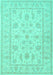 Machine Washable Persian Turquoise Traditional Area Rugs, wshtr1820turq