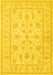 Machine Washable Persian Yellow Traditional Rug, wshtr1820yw