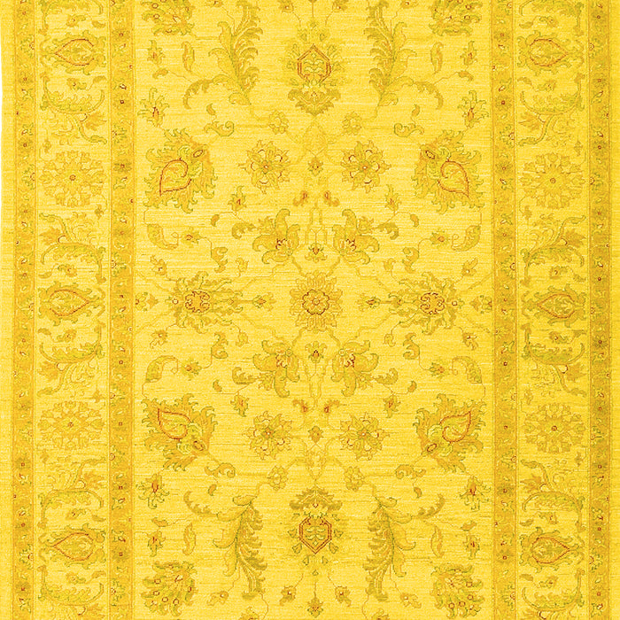 Machine Washable Persian Yellow Traditional Rug, wshtr1820yw