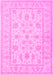 Machine Washable Persian Pink Traditional Rug, wshtr1820pnk