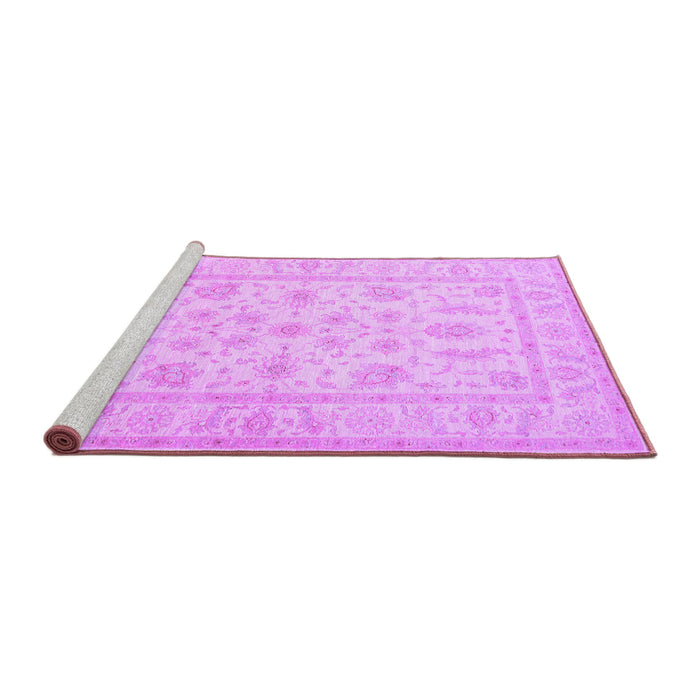 Sideview of Machine Washable Persian Purple Traditional Area Rugs, wshtr1820pur