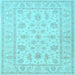 Square Persian Light Blue Traditional Rug, tr1820lblu