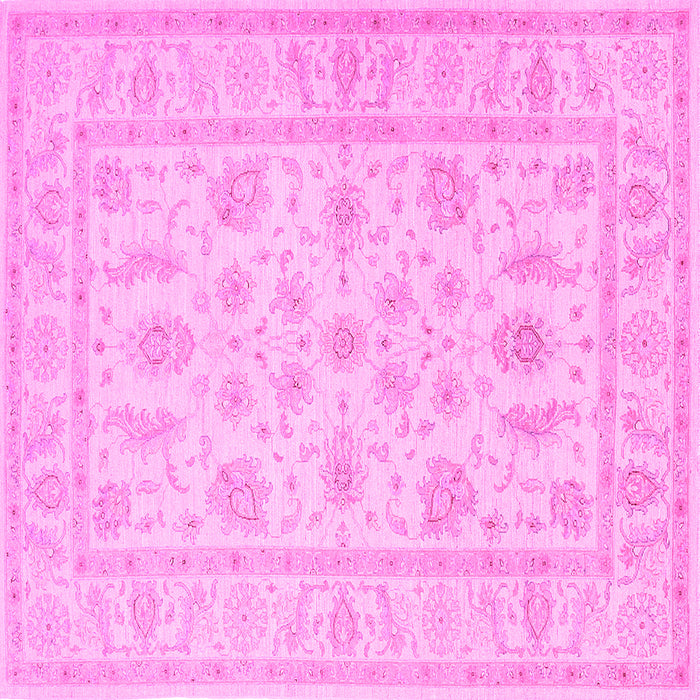 Square Machine Washable Persian Pink Traditional Rug, wshtr1820pnk