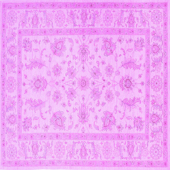 Square Machine Washable Persian Purple Traditional Area Rugs, wshtr1820pur
