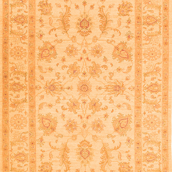 Serging Thickness of Machine Washable Persian Orange Traditional Area Rugs, wshtr1820org