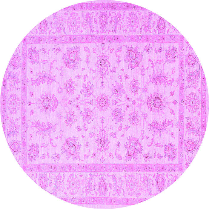 Round Machine Washable Persian Purple Traditional Area Rugs, wshtr1820pur