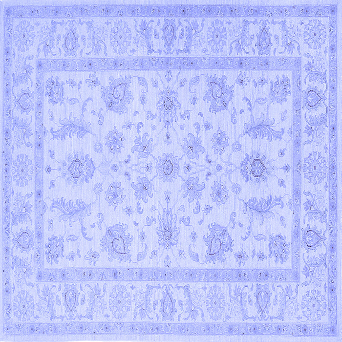 Square Persian Blue Traditional Rug, tr1820blu