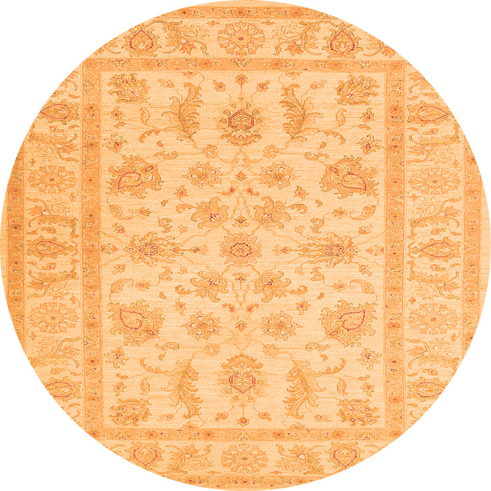 Square Persian Orange Traditional Rug, tr1820org