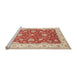 Sideview of Machine Washable Traditional Brown Rug, wshtr1821