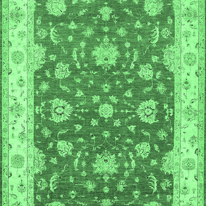 Machine Washable Persian Emerald Green Traditional Area Rugs, wshtr1821emgrn