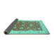 Sideview of Persian Turquoise Traditional Rug, tr1821turq