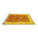 Sideview of Machine Washable Persian Yellow Traditional Rug, wshtr1821yw