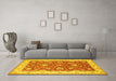 Machine Washable Persian Yellow Traditional Rug in a Living Room, wshtr1821yw