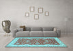 Machine Washable Persian Light Blue Traditional Rug in a Living Room, wshtr1821lblu