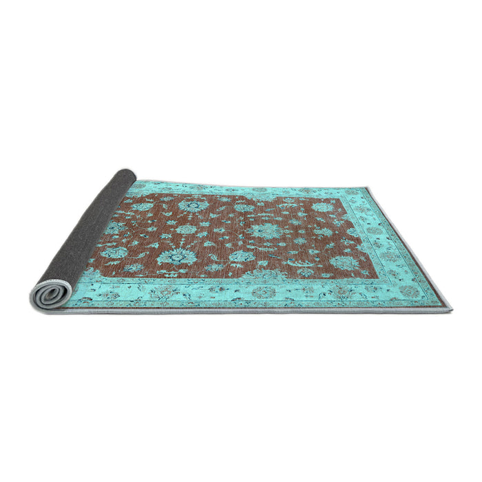 Sideview of Persian Light Blue Traditional Rug, tr1821lblu