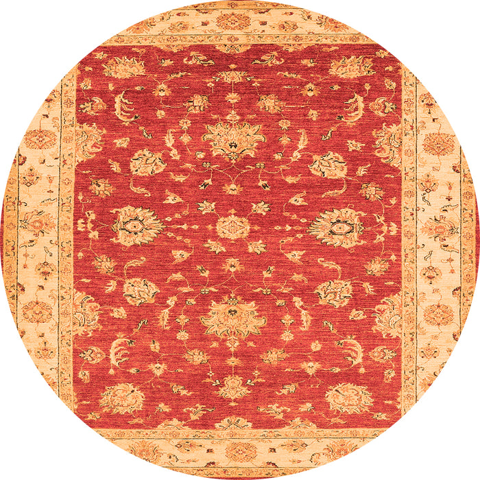 Machine Washable Persian Orange Traditional Area Rugs, wshtr1821org