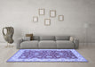 Machine Washable Persian Blue Traditional Rug in a Living Room, wshtr1821blu