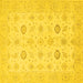 Square Persian Yellow Traditional Rug, tr1822yw