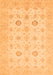 Serging Thickness of Machine Washable Persian Orange Traditional Area Rugs, wshtr1822org