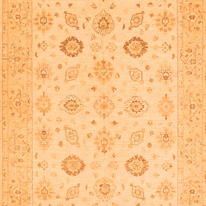 Serging Thickness of Machine Washable Persian Orange Traditional Area Rugs, wshtr1822org