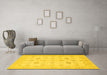 Machine Washable Persian Yellow Traditional Rug in a Living Room, wshtr1822yw