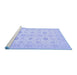 Sideview of Machine Washable Persian Blue Traditional Rug, wshtr1822blu