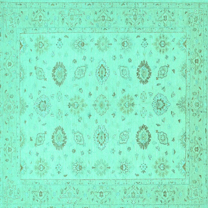 Square Machine Washable Persian Turquoise Traditional Area Rugs, wshtr1822turq