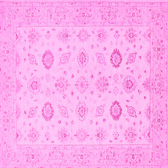 Square Machine Washable Persian Pink Traditional Rug, wshtr1822pnk