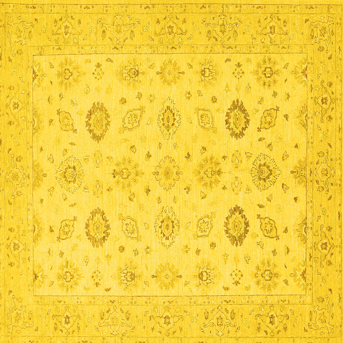 Square Machine Washable Persian Yellow Traditional Rug, wshtr1822yw
