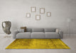 Machine Washable Persian Yellow Traditional Rug in a Living Room, wshtr1823yw