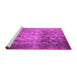 Sideview of Machine Washable Persian Pink Traditional Rug, wshtr1823pnk