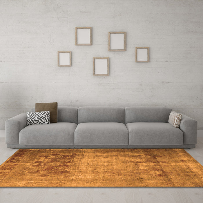 Machine Washable Persian Orange Traditional Area Rugs in a Living Room, wshtr1823org