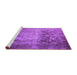 Sideview of Machine Washable Persian Purple Traditional Area Rugs, wshtr1823pur