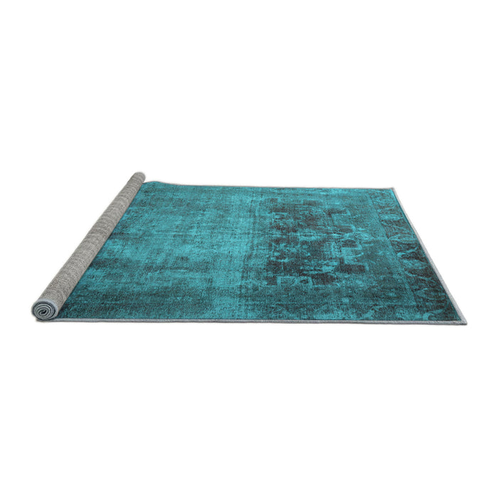 Sideview of Machine Washable Persian Light Blue Traditional Rug, wshtr1823lblu